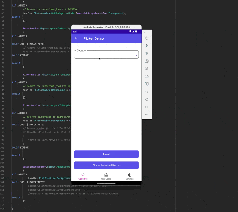 SelectedItems not working